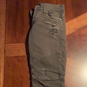 Hudson Pants. Blinder Skinny Biker 31. Green